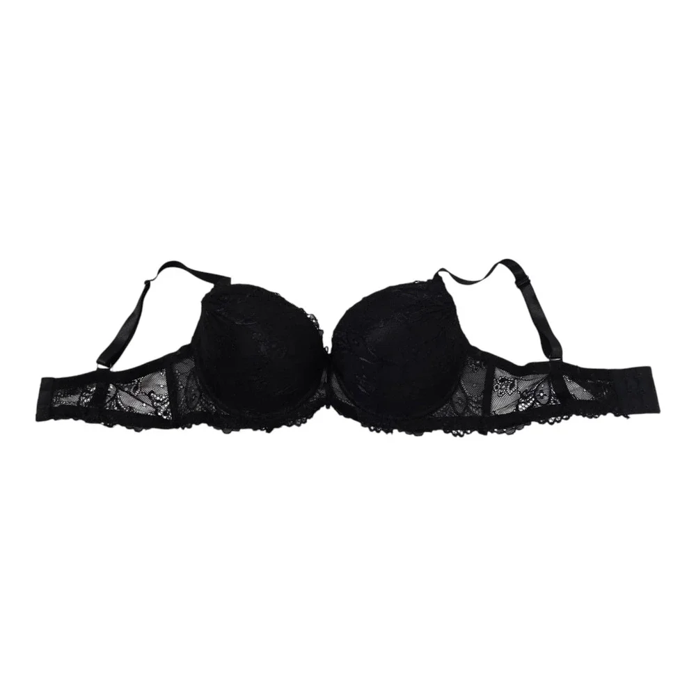 Unbranded Bra 40C Black lace Trim 90% Nylon 10% Spandex